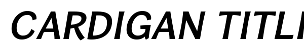 Cardigan Titling font preview
